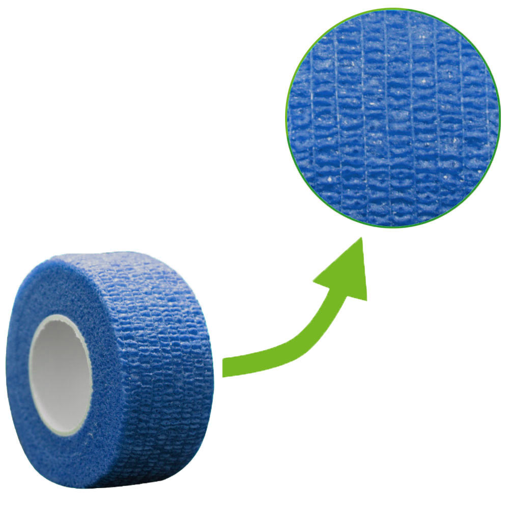 MC24 finger tape, cohesive, 2,5cm x 4,5m, blue, 1pc