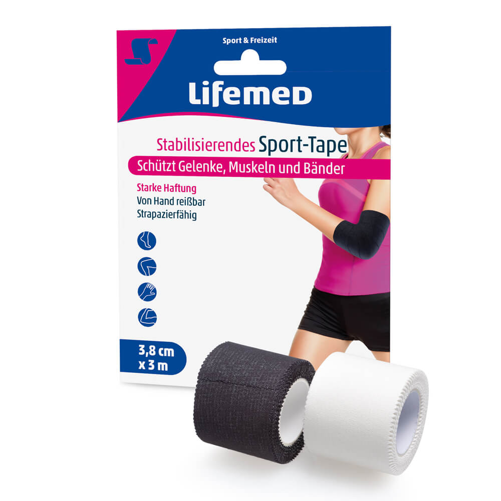 Sports tape, stabilizing, from Lifemed®, colored, 3m x 3,8cm