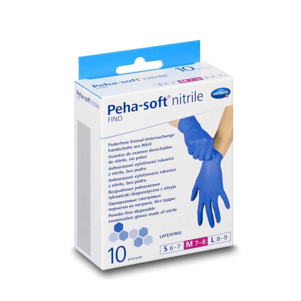 Hartmann Peha-Soft Nitrile Fino Gloves, M, 10pcs