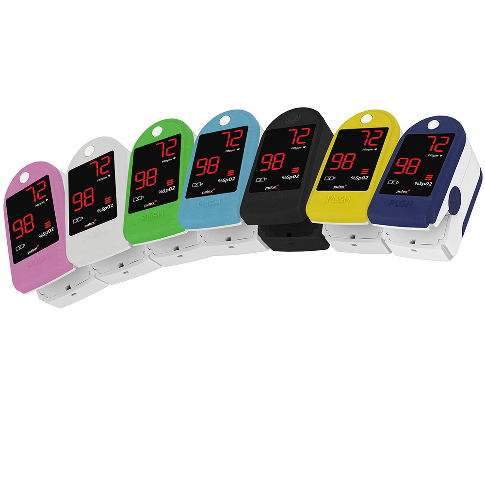 Pulox Finger Pulse Oximeter PO-100 Solo, with LED display, various colors