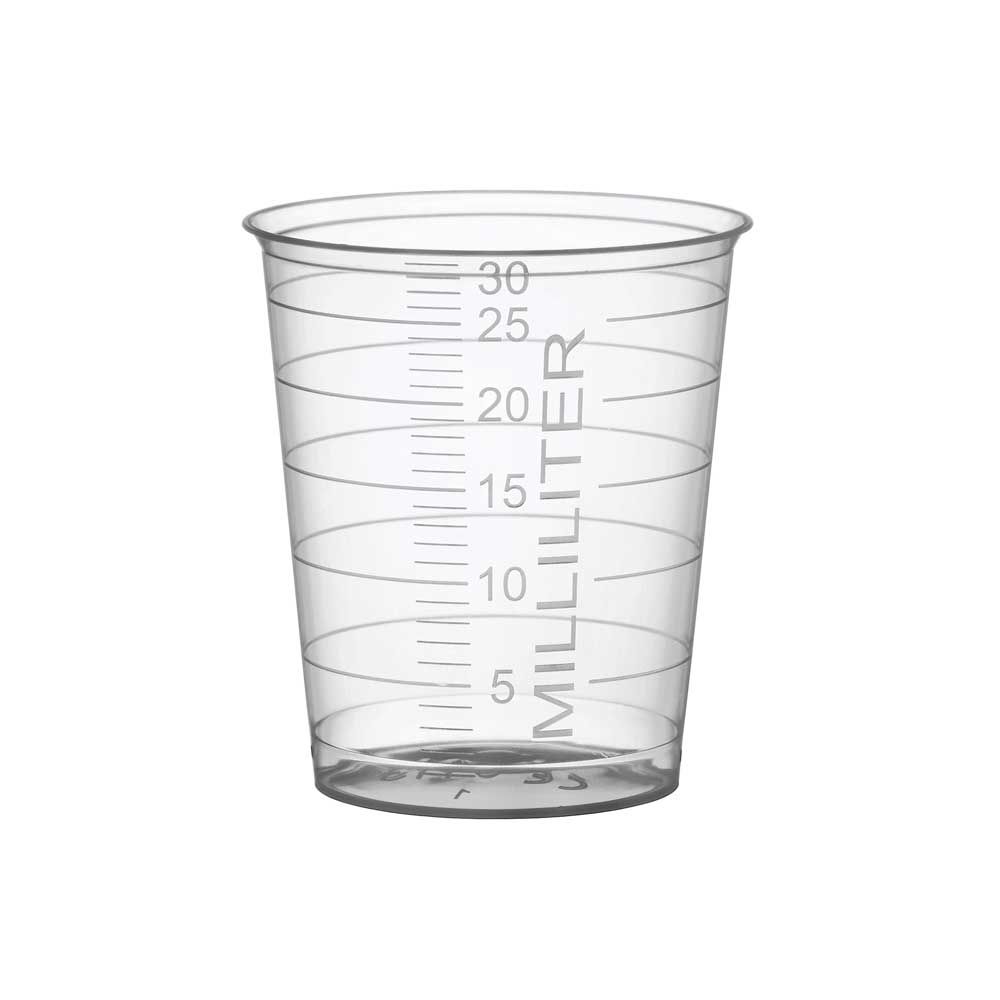 Med Comfort disposable medicine cups, 30ml, 80pcs, transparent