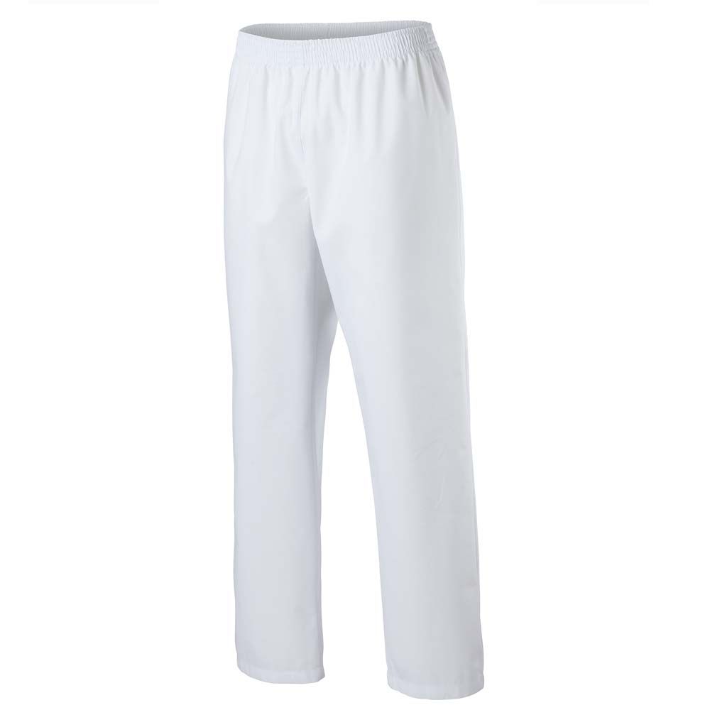 Exner Unisex Pants, Back Pocket, Elastic, White, M