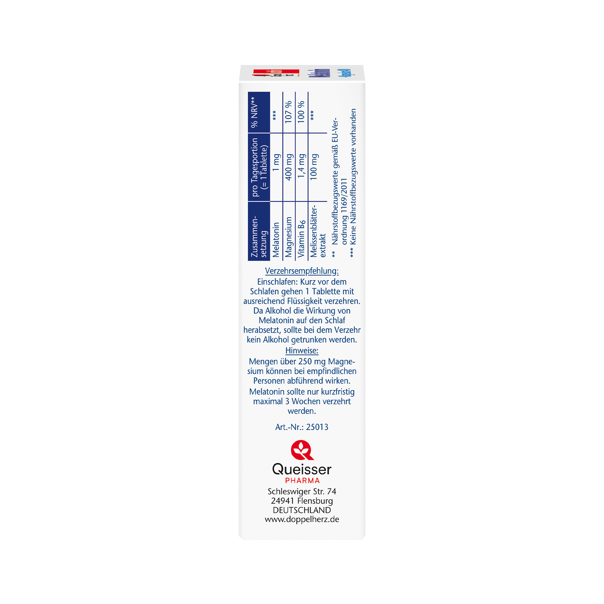 Doppelherz aktiv Melatonin + Magnesium 400, 30 Tablets
