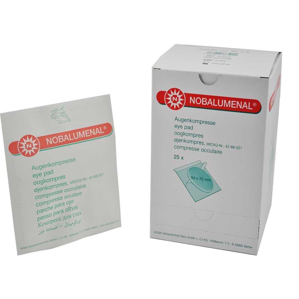 NOBALUMENAL® sterile, eye compress, nonwoven, 54x70mm, 25pcs