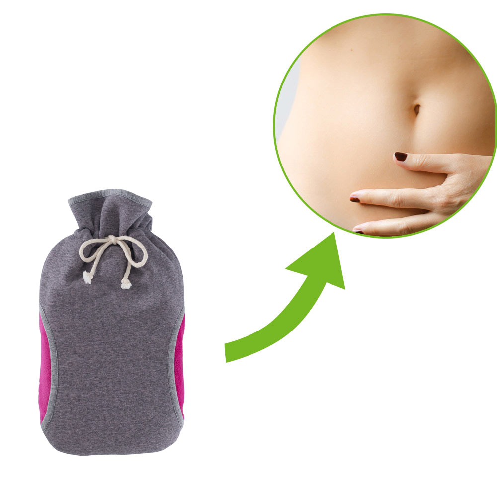 Hugo Frosch Eco Hot Water Bottle 2,0 L, Muff Cover, various Pattern
