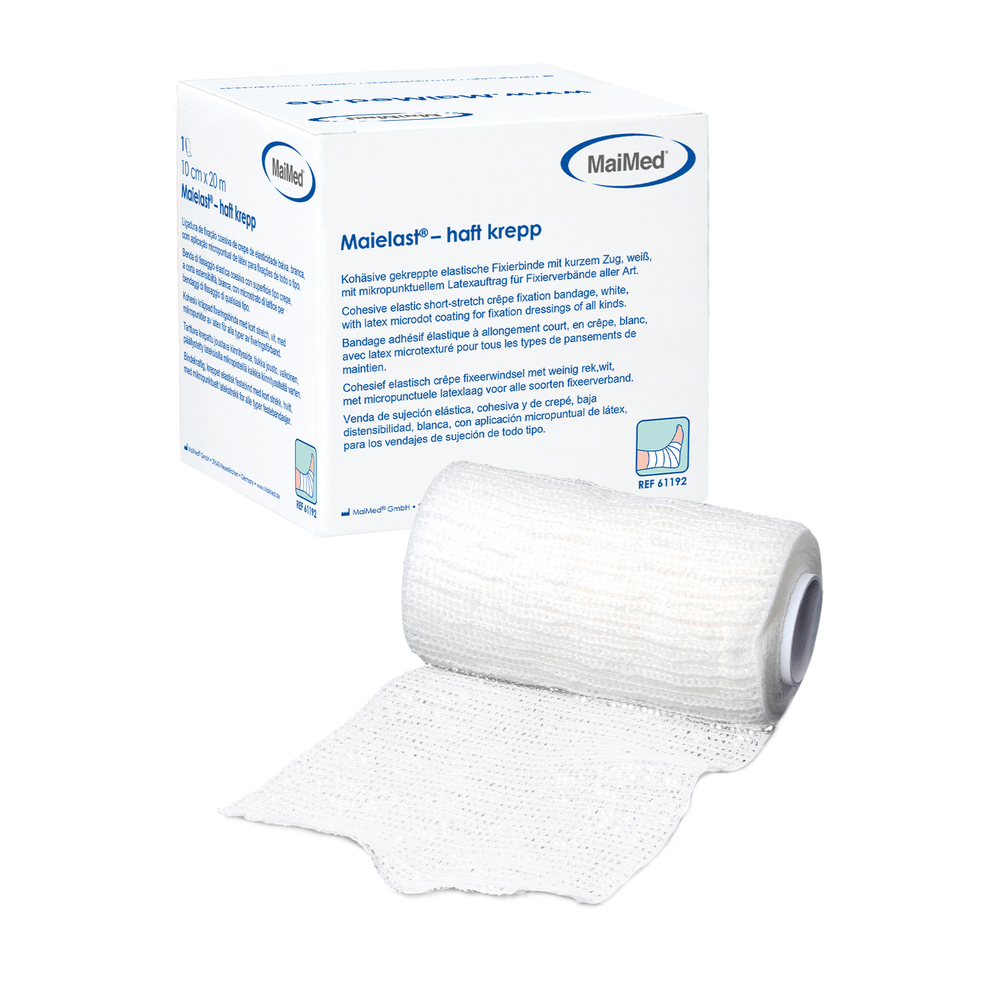 MaiMed Maielast® Elastic Adhesive Bandage, crepe adherent, 6cmx4m, 1 pc.