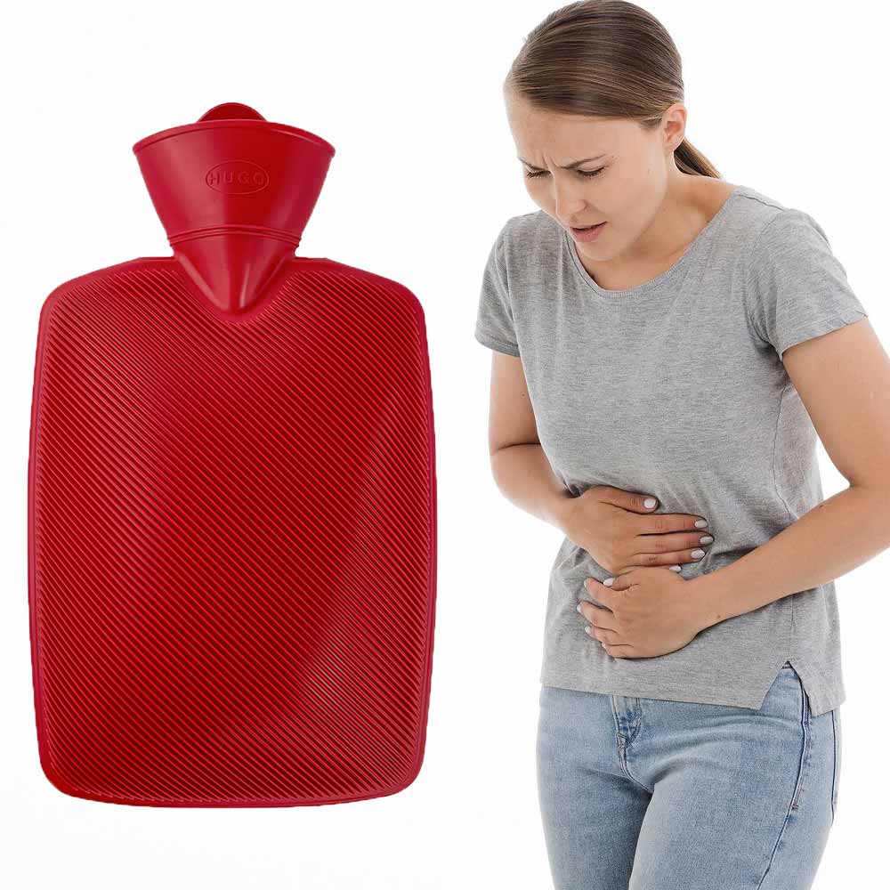 Hugo Frosch Classic Hot Water Bottle 1,8 L, half lamella, different. Colors