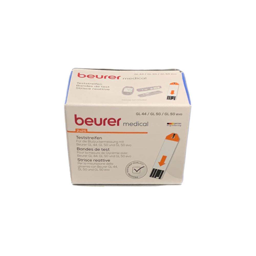 Blood Sugar Test Stripes for GL 44 and GL 50 by Beurer, 50 items