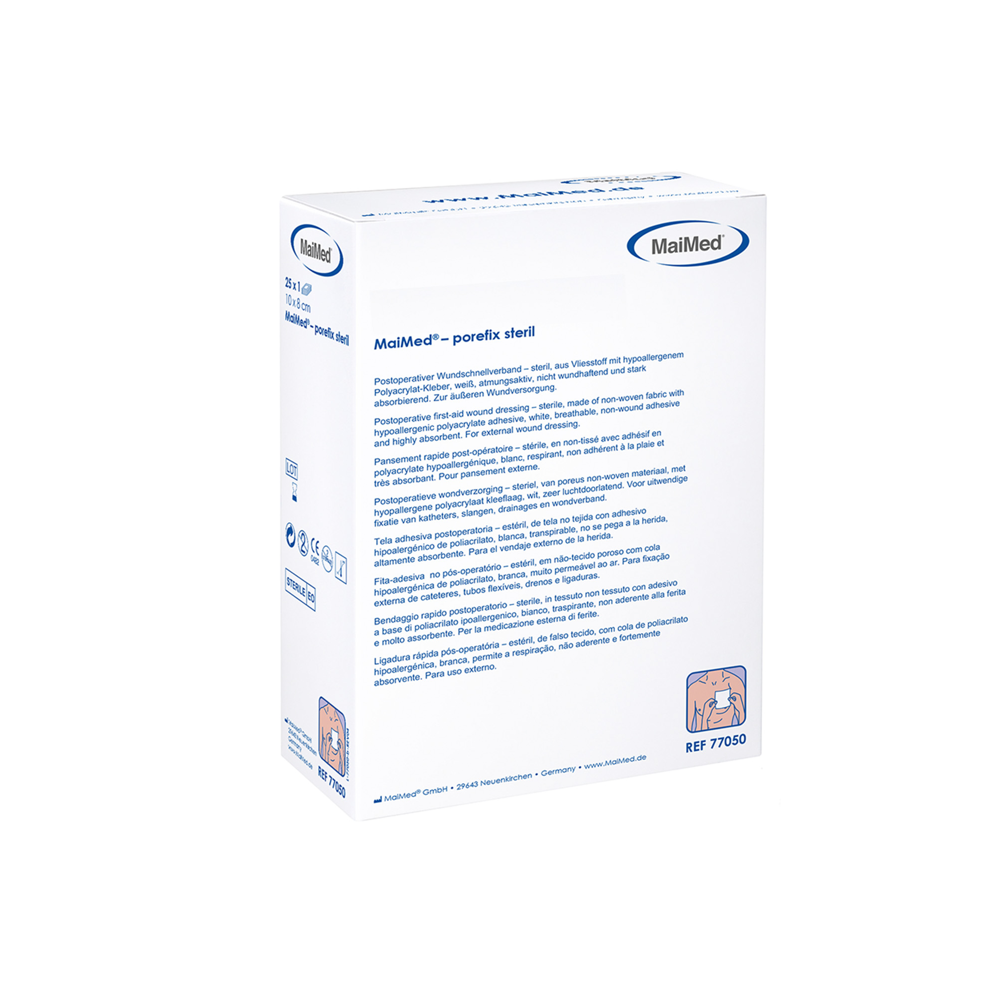 MaiMed Porefix, Rapid Wound Dressing, 15cmx8cm, 25 pcs.