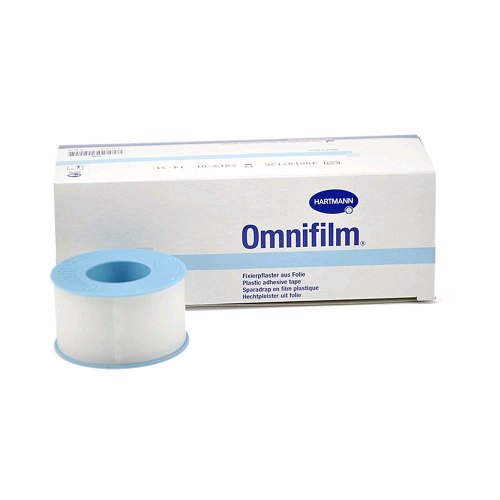 Omnifilm Fixation Plaster, transparent plaster, 2,5 cm x 5 m, 1 roll