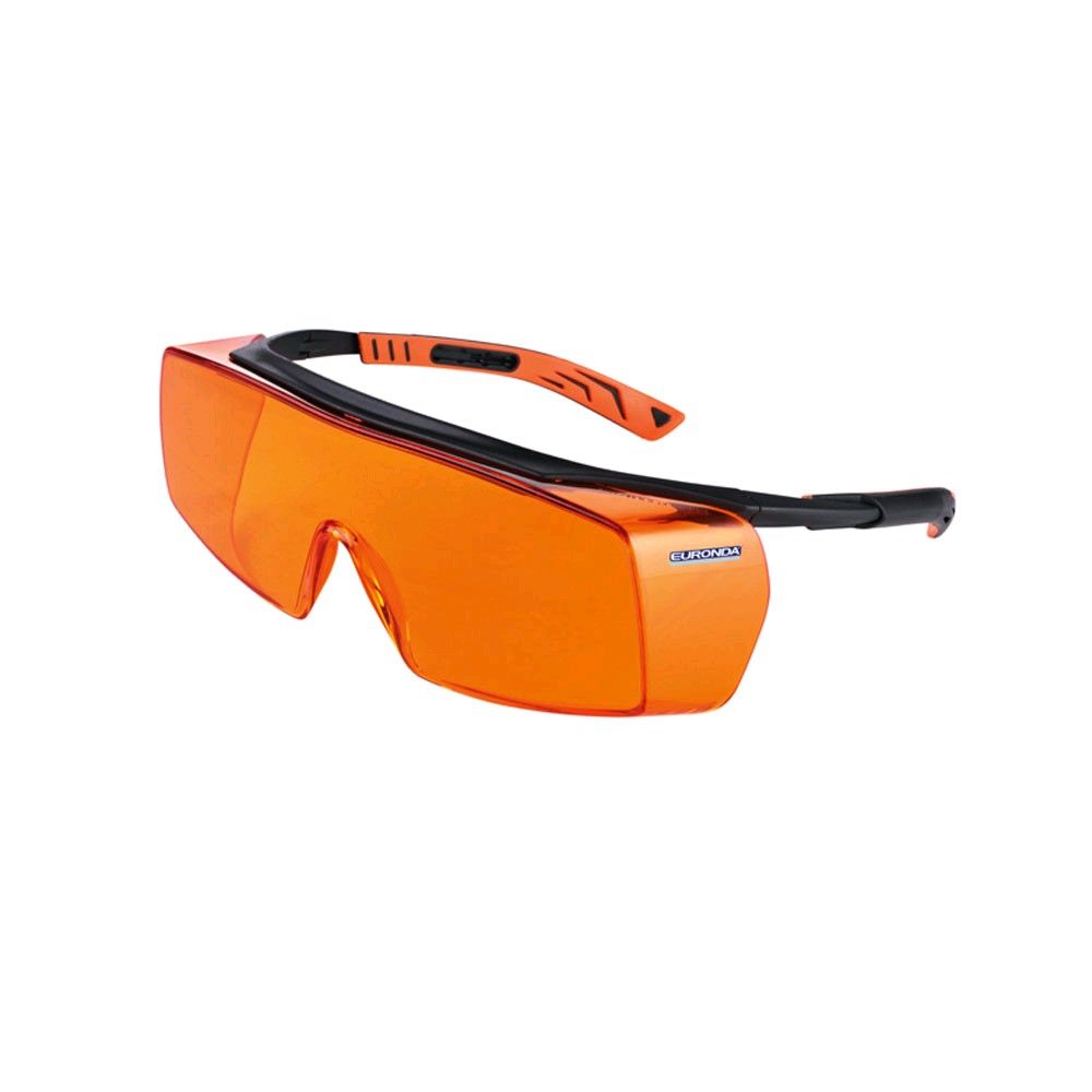 Euronda Monoart Safety Glasses Cube Orange for wearers of glasses