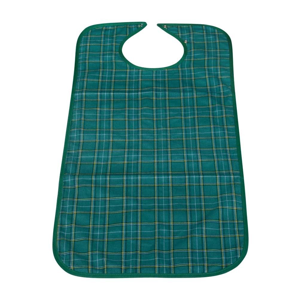 Behrend PVC bibs, lined, 45x90cm, checkered green, pushbutton