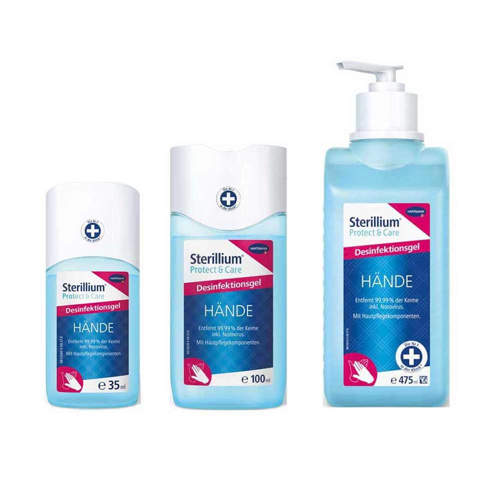 Hartmann Sterillium Protect & Care Disinfection Gel to Go, Sizes