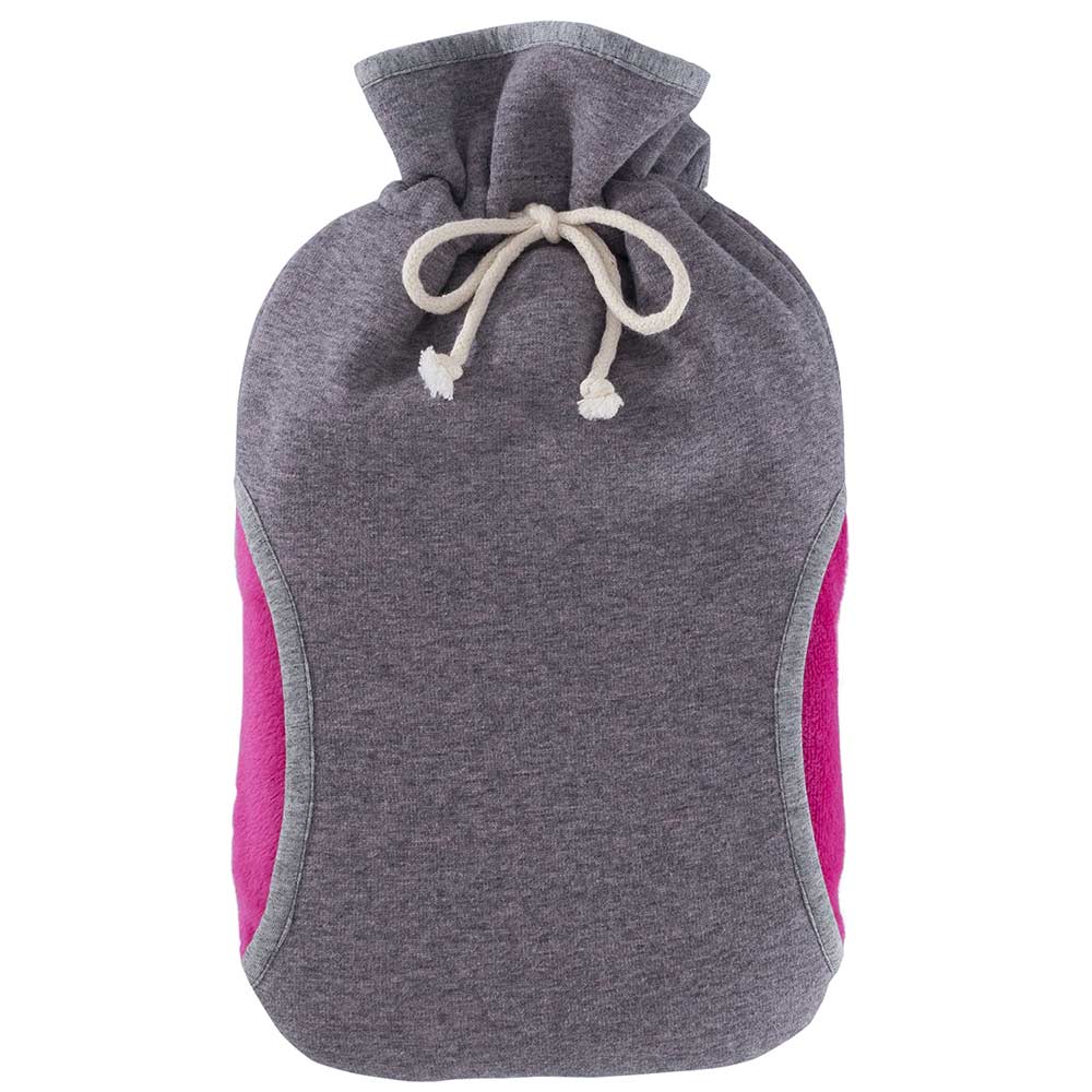 Hugo Frosch Eco Hot Water Bottle 2,0 L, Muff Cover, various Pattern