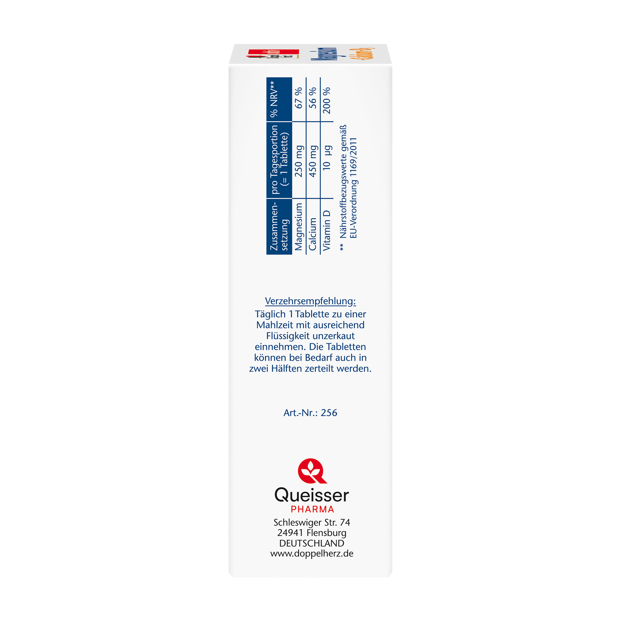Doppelherz aktiv Magnesium + Calcium + Vitamin D3, 40 Tablets