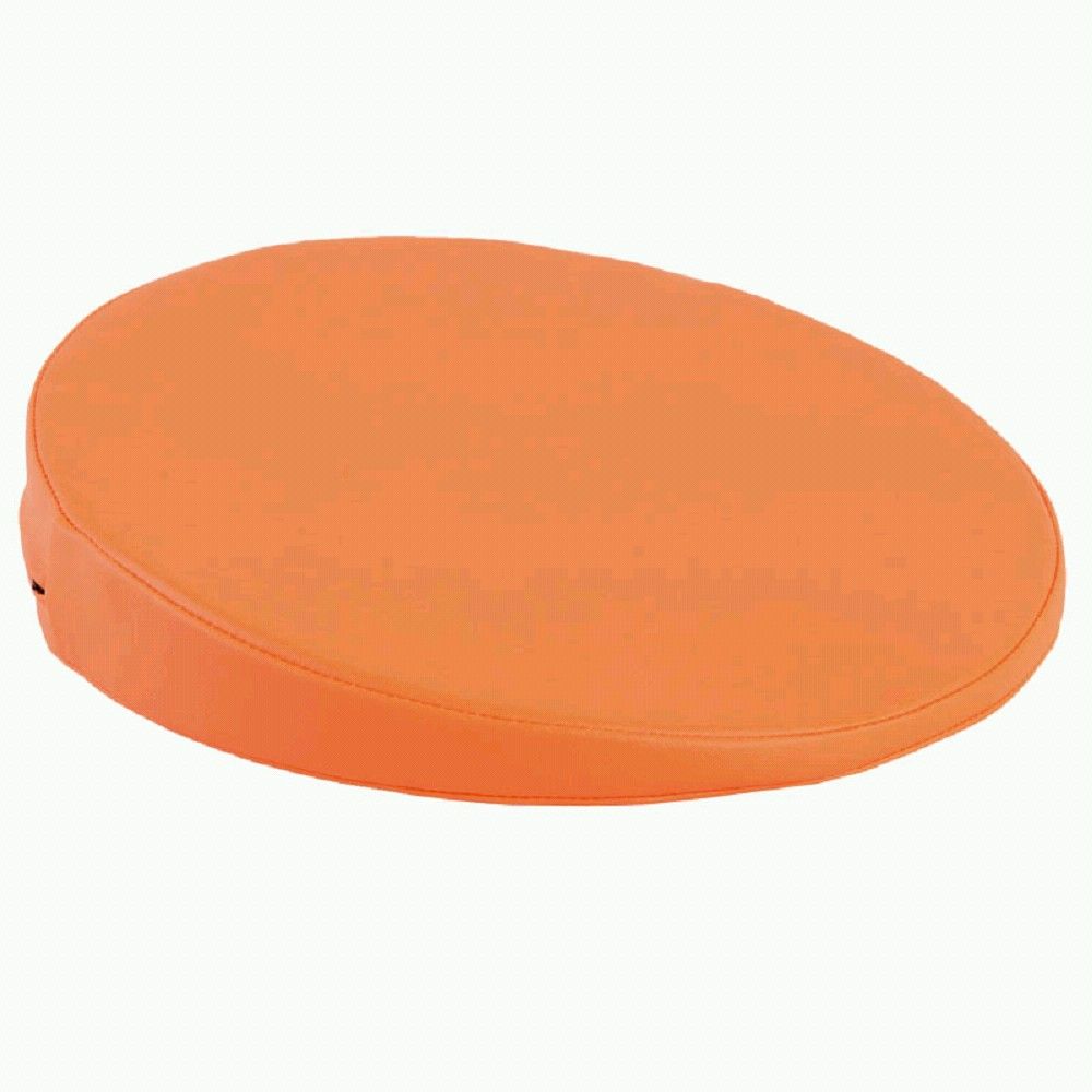 Pader Wedged Seat Cushion, Synthetic Leather Cover, round, grass green