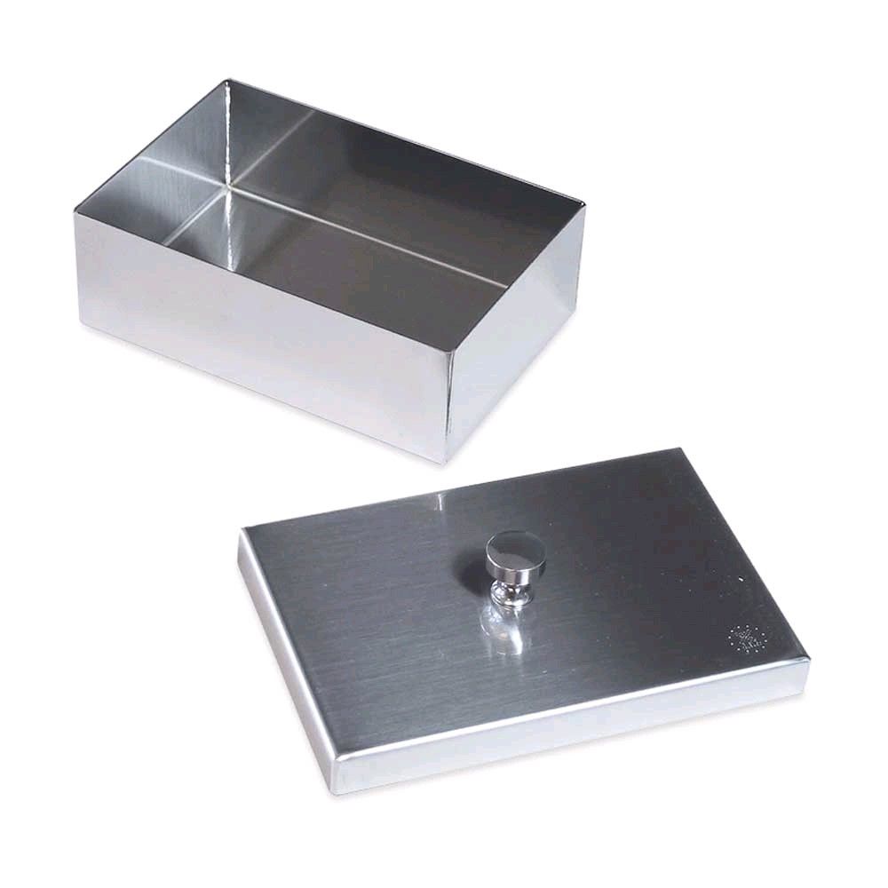Ratiomed instrument tray, stainless steel brushed, cover, 12x8x4 cm