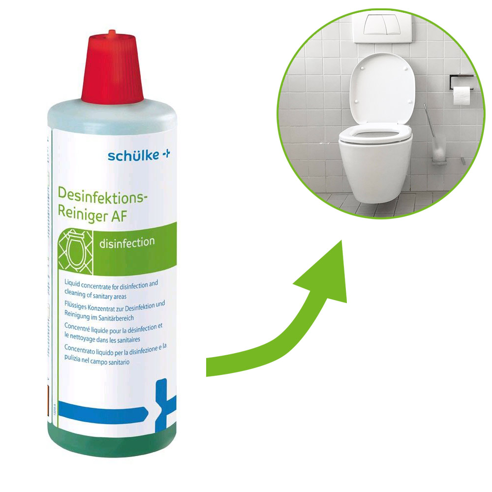 Schülke Disinfectant cleaner AF, plumbing, concentrate, sour, 1 liter