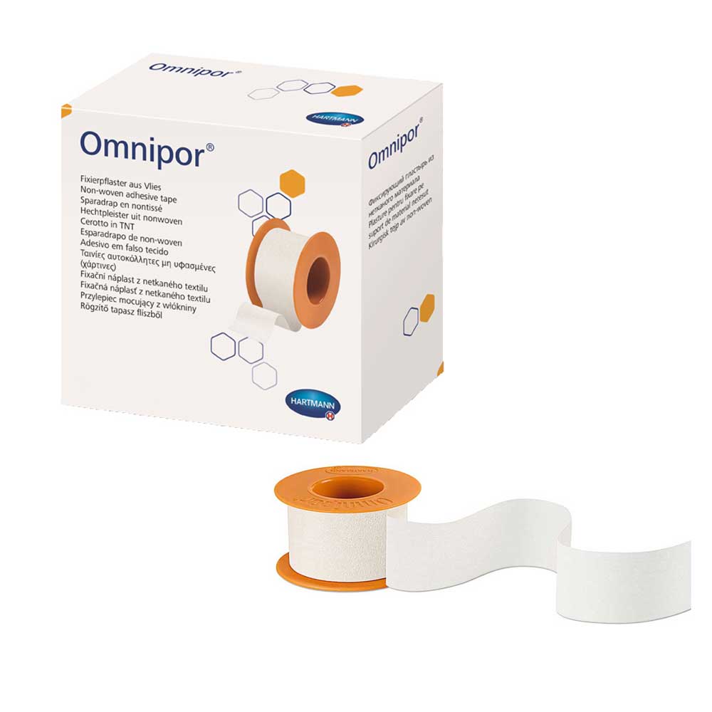 Omnipor Fixation Plaster, nonwoven plaster, 2,5 cm x 9,2 m, 1 roll