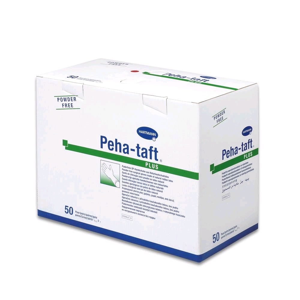 Peha-taft plus powderfree, size 6,5, 50 pair