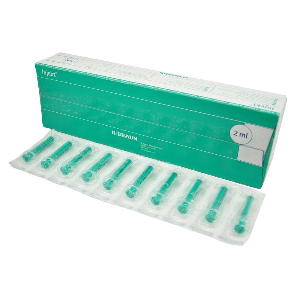 B.Braun disposable syringe Injekt® Solo, green, 2ml, 100pcs