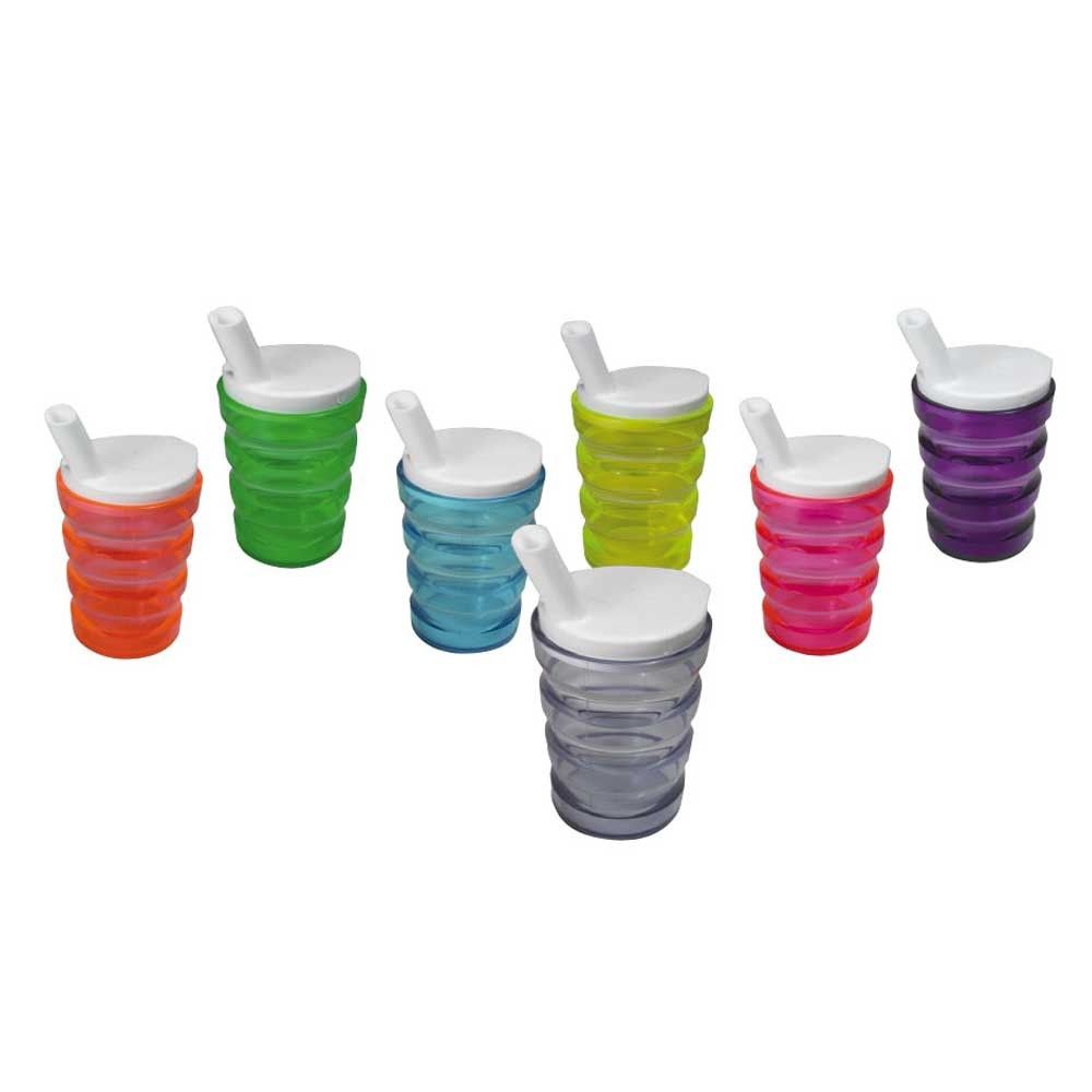 Behrend drinking cup, unbreakable, leakproof, grooves, 200ml, colors