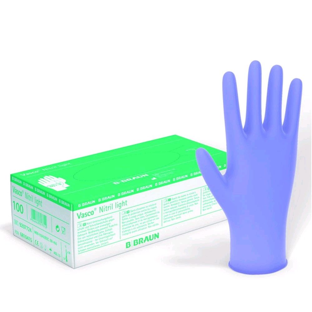 Vasco Nitrile Light Examination Gloves, 100 items, size S