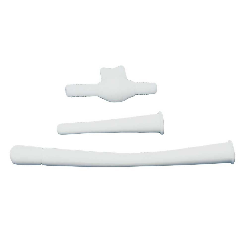 Behrend Irrigator set, white, 4-piece, Nut, enema tube, tap, hose