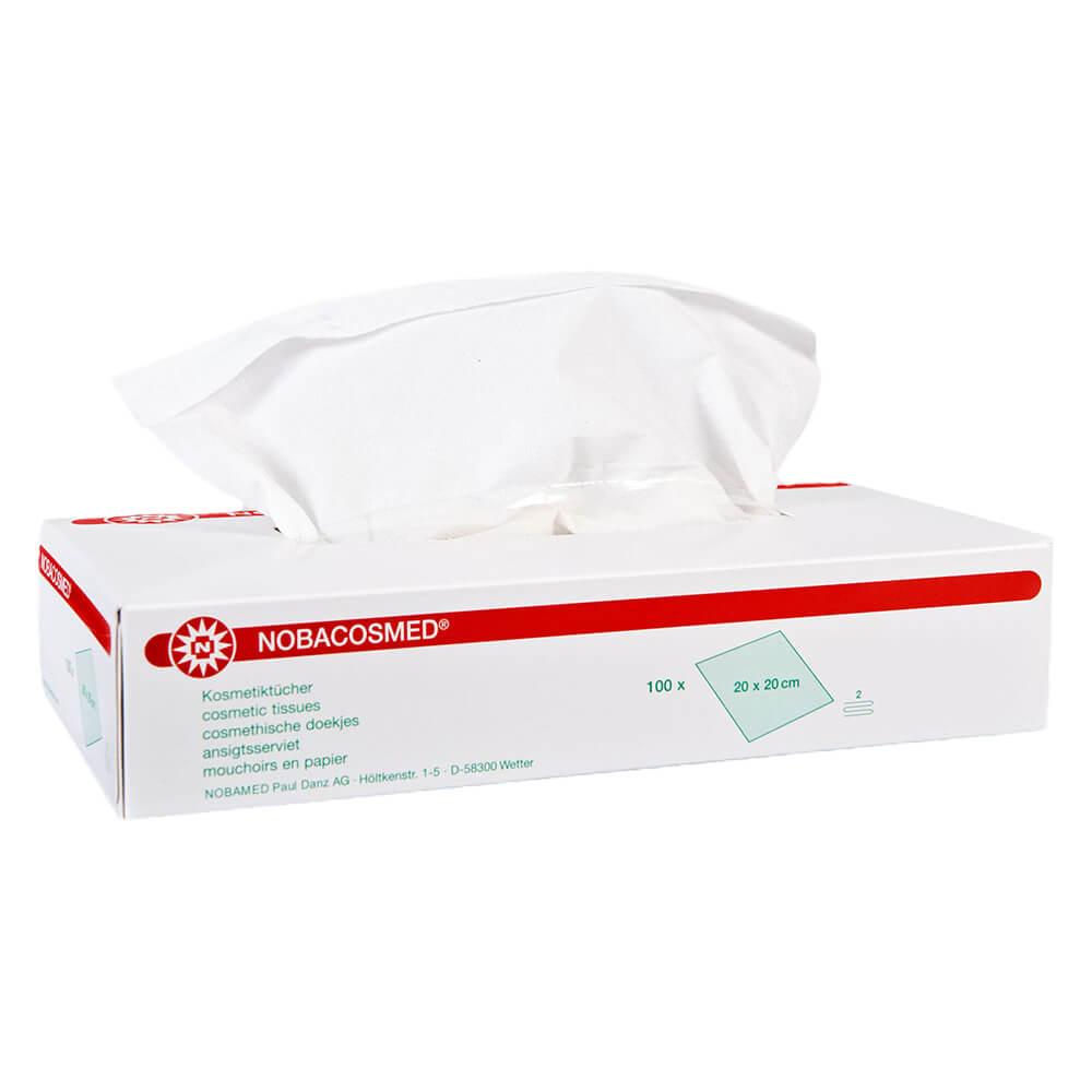 Nobacosmed cellulose wipes, approx. 21 x 22 cm, 100 pieces
