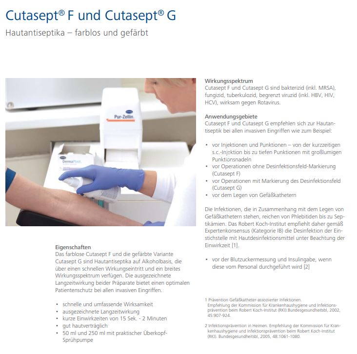 Cutasept F Skin Disinfectant by Bode, 250 ml spray bottle