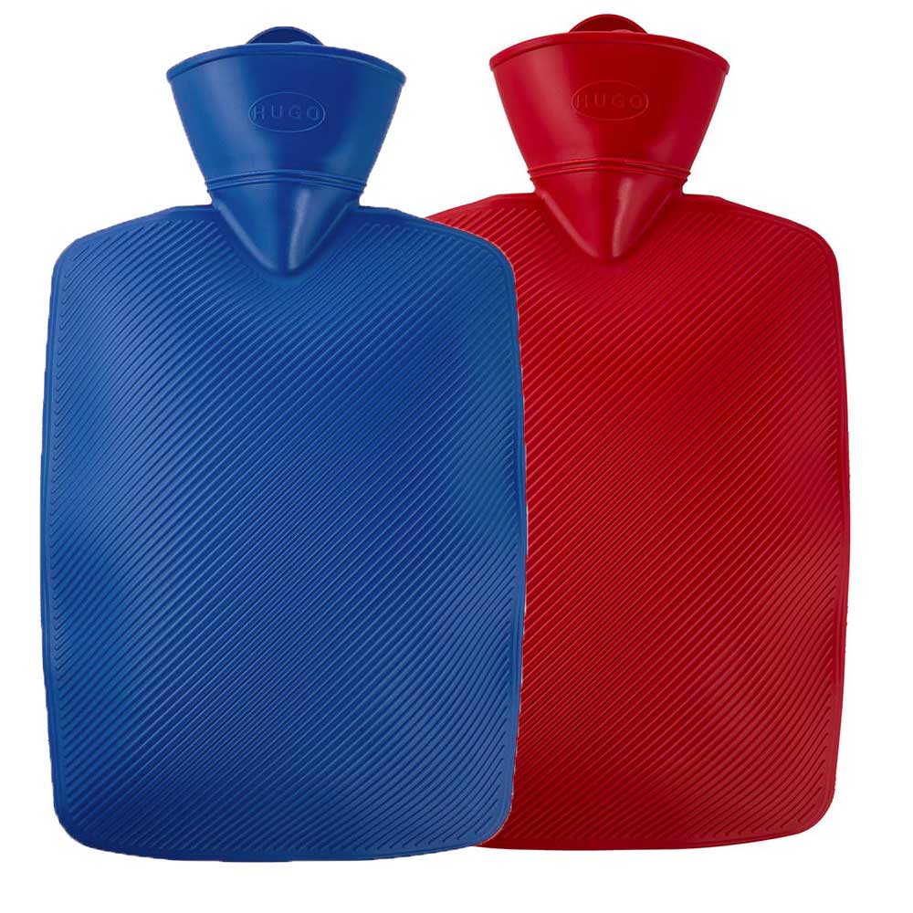 Hugo Frosch Classic hot water bottle 1.8 L, lamella, red or blue