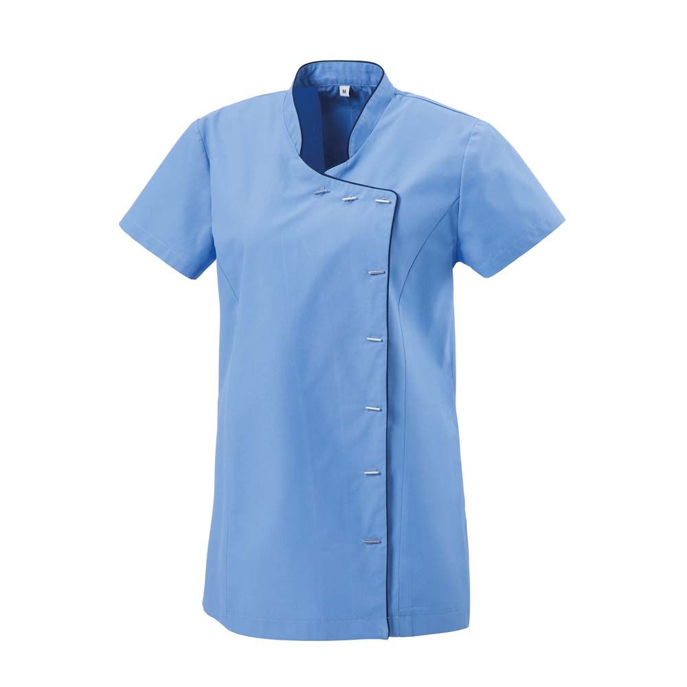 Exner Tunic Jacket Piping, 1/2 Arm, Asia, Back Fold, Light Blue, 4XL