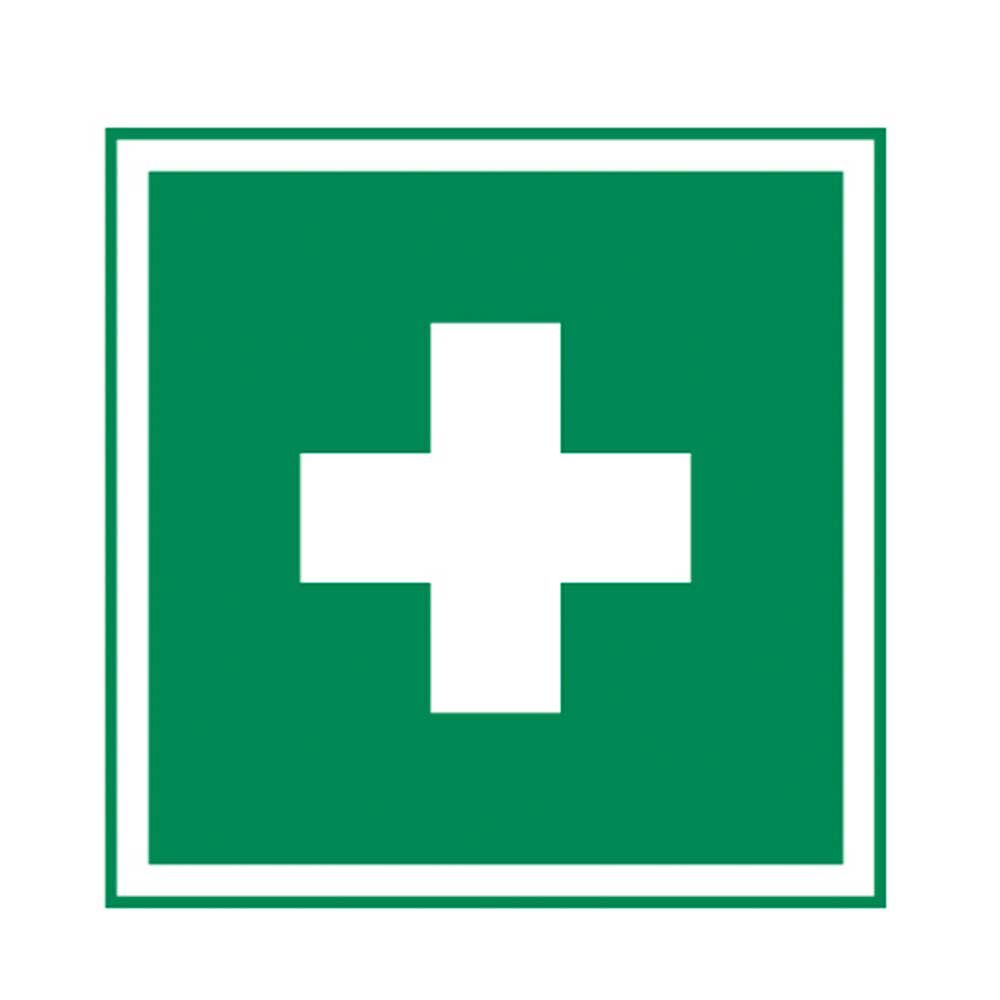 Holthaus Medical Rescue Sign First Aid, Glow, 20x20cm