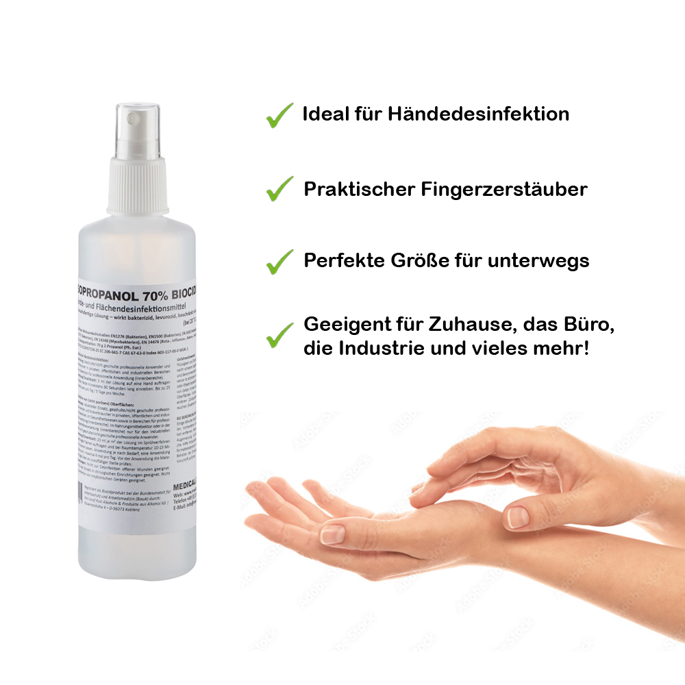 MC24® Hands / Surface Disinfection Biocide, Finger Nebulizer, 250 ml