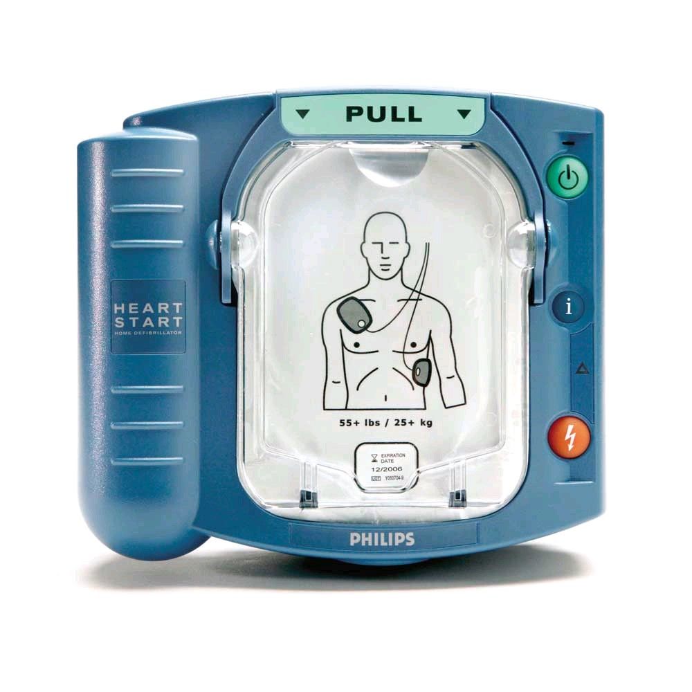 Philips AED HeartStart HS1 defibrillator, 3-step-system, with voice instructions