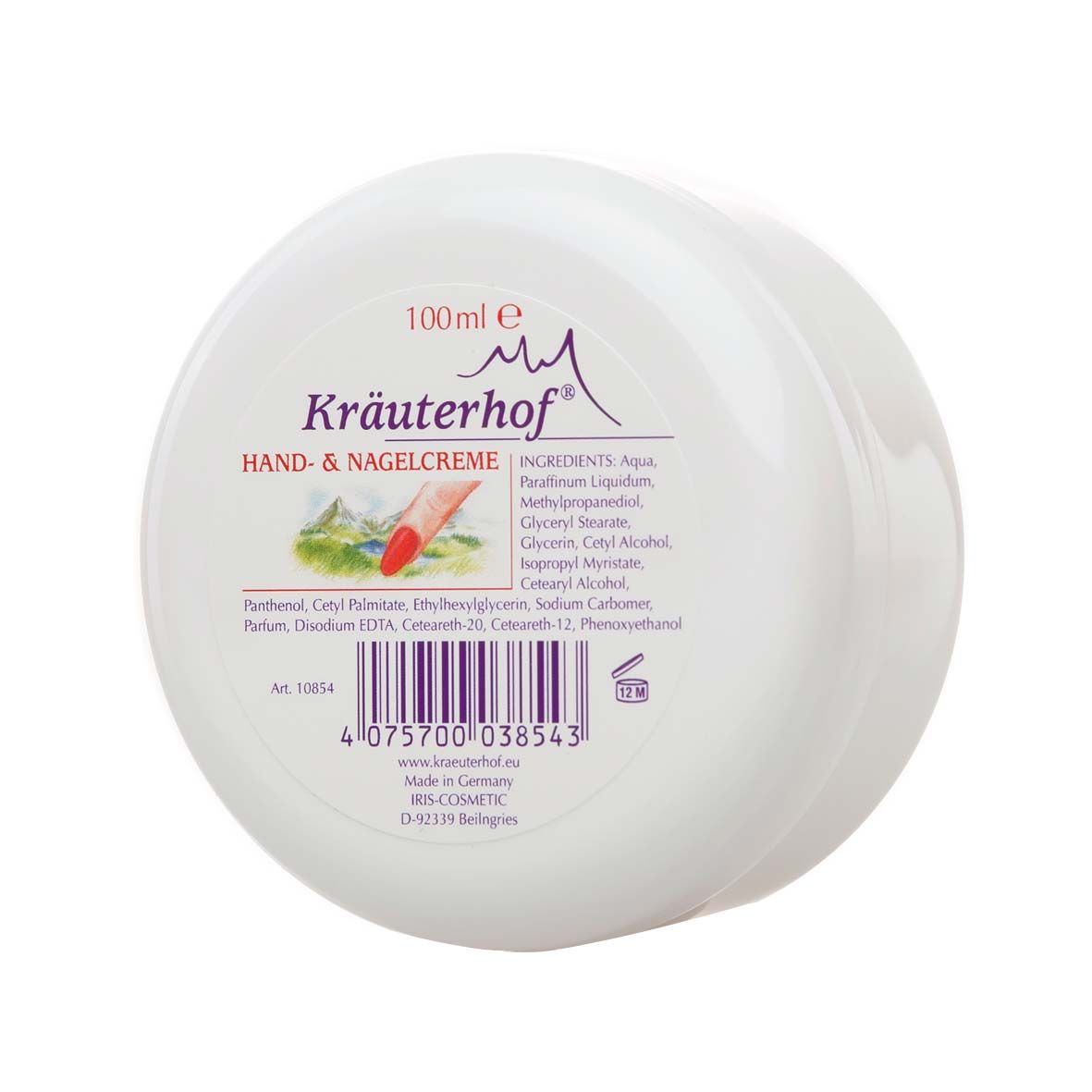 Asam Kräuterhof® Hand / Nail Cream, with Vitamins, 100ml Crucible