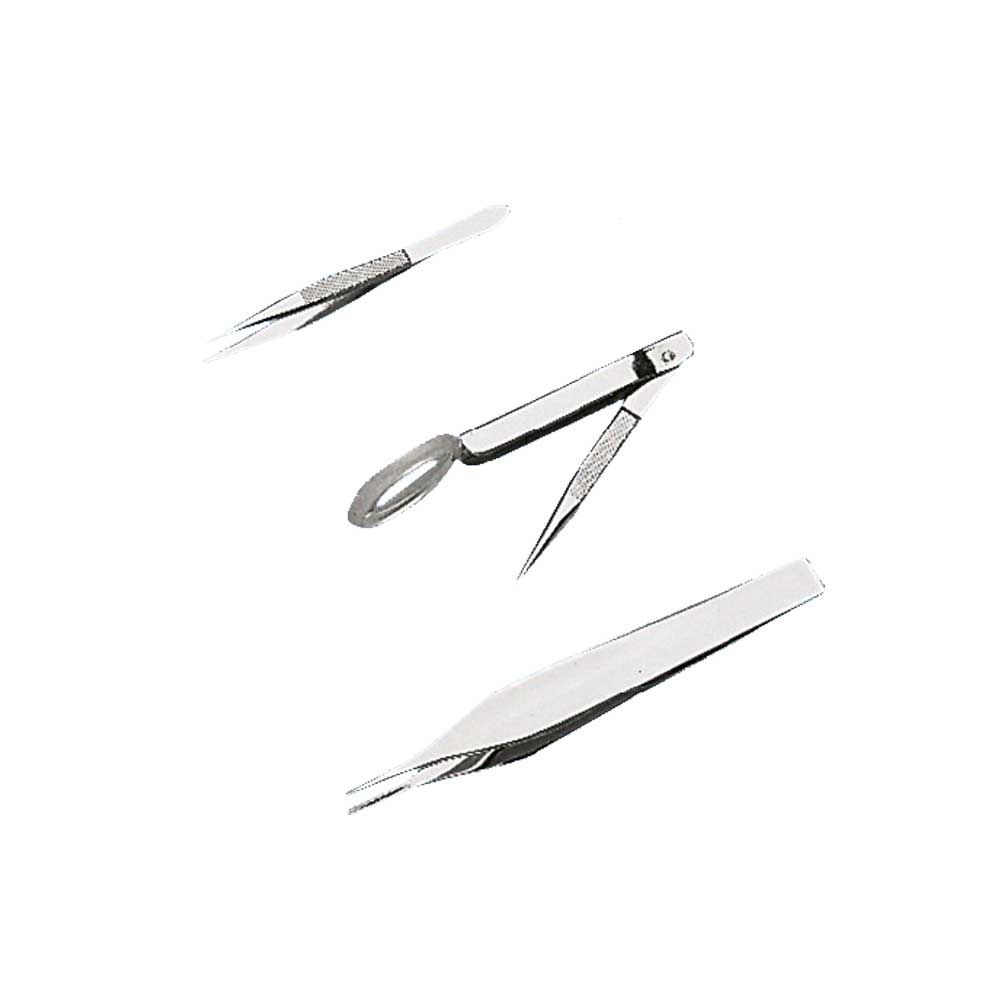 Holthaus Medical Splinter Tweezers, 3x Magnification, Case, 8cm