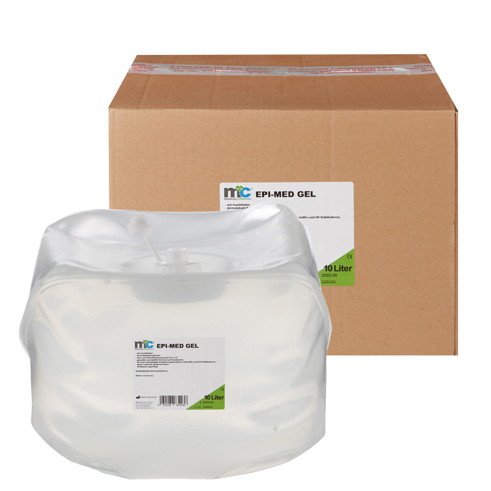 IPL Gel Epi-Med, 2 x 10 litre cubitainer and empty bottle