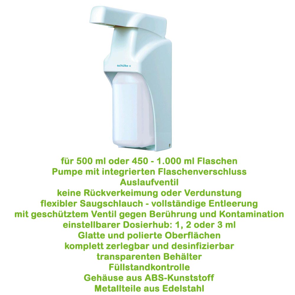 Schülke sm2 universal disinfectant dispensers, 450-1000 ml, white