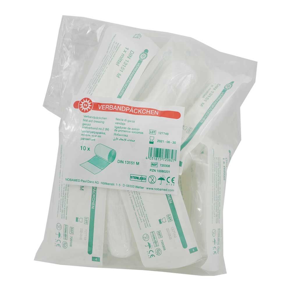 Noba first aid dressing, DIN13151, sterile, wound dressing, 10pcs, S