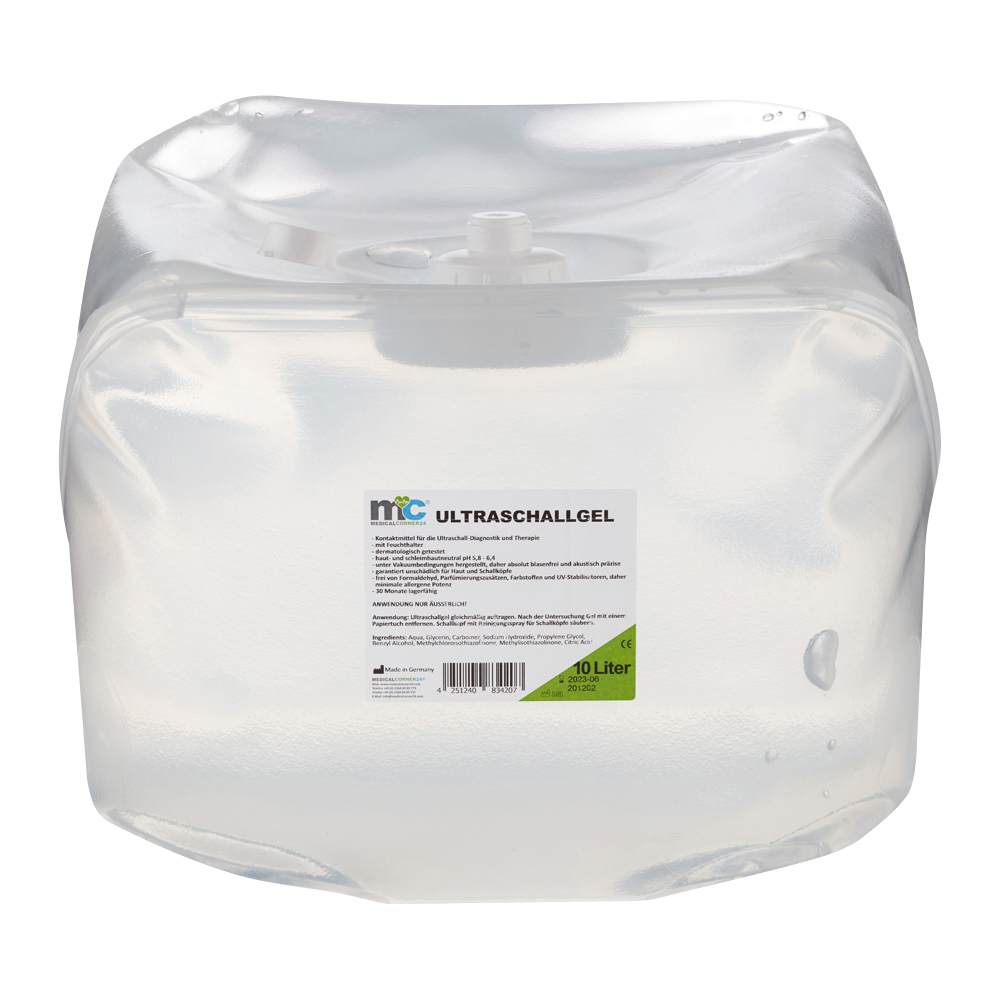 Ultrasound Gel, 2 x 10 litre cubitainer with empty bottle