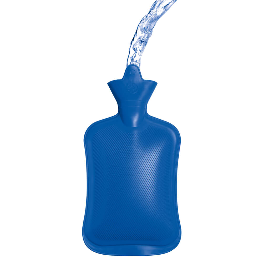 Hot Water Bottle 2L, Screw Cap, 32,5x20,3cm, from Lifemed®, blue