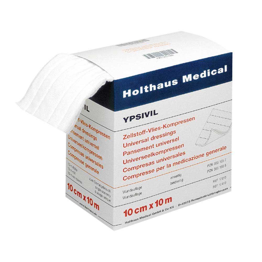 Holthaus Medical YPSIVIL nonwoven swab, 10cmx10m, one-sided
