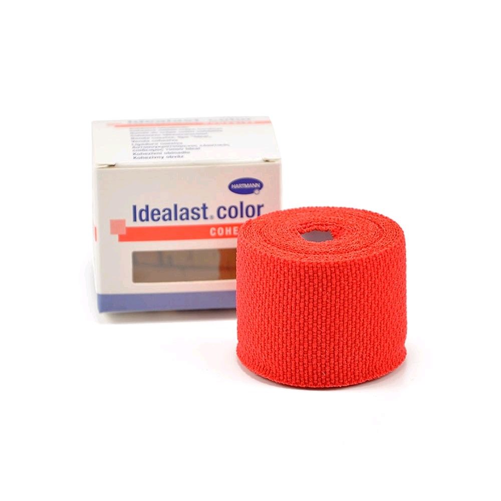 Hartmann Idealast Color Cohesive Ideal Bandage 1 item, 8 cm x 4 m, red