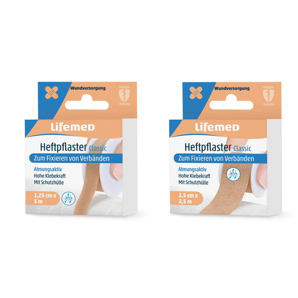 Adhesive plaster Classic, skin colored, from Lifemed®, 2 sizes