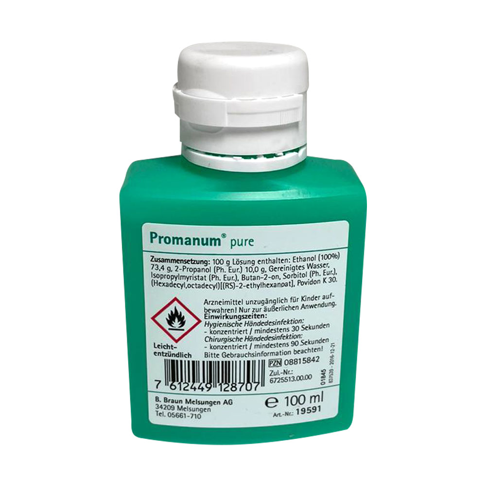 B.Braun hand disinfectant Promanum® pure, 100ml bottle