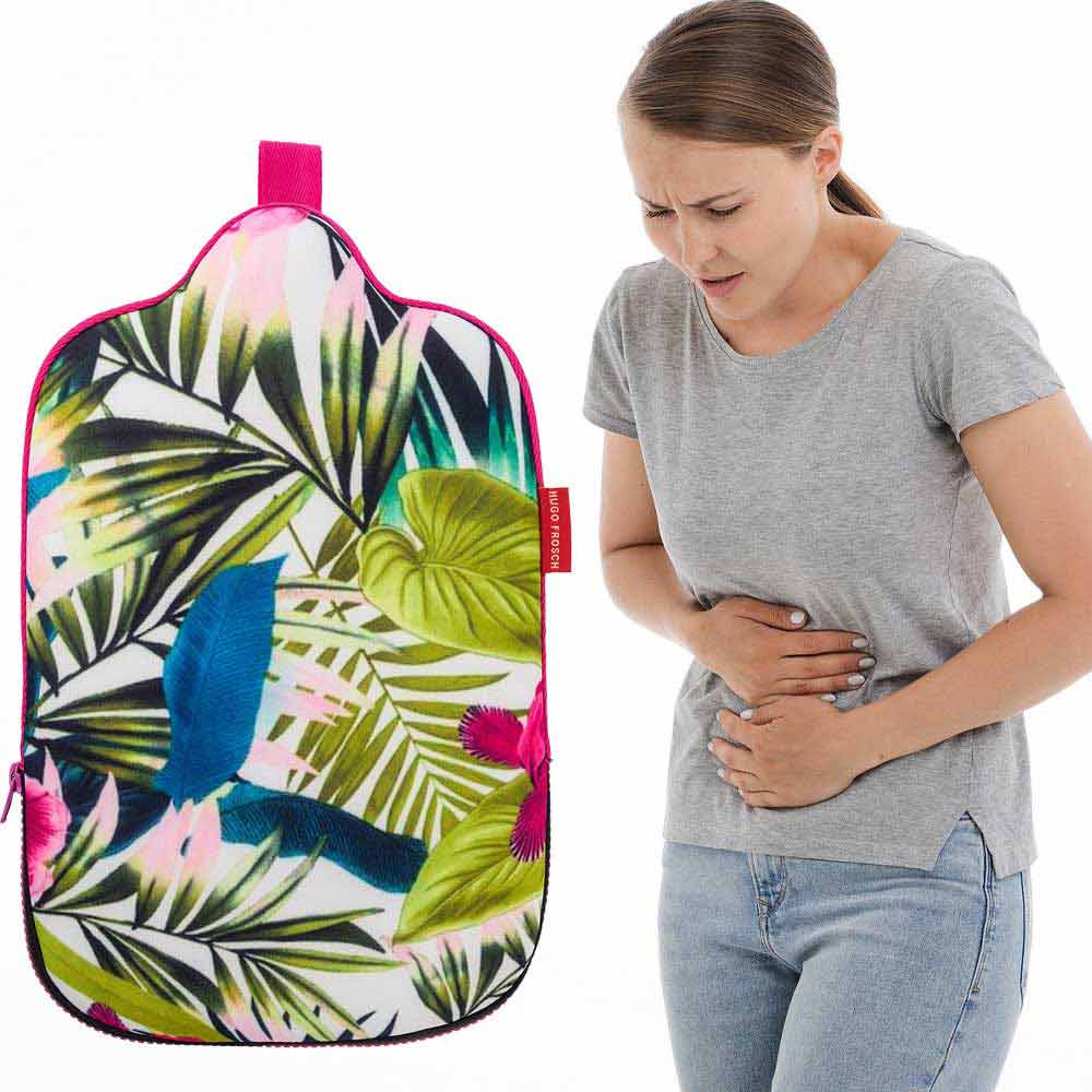 Hugo Frosch Eco Hot Water Bottle 2,0 L, Neoprene Cover, various Pattern