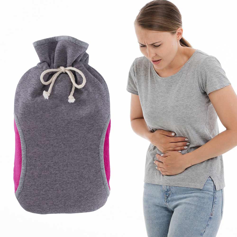 Hugo Frosch Eco Hot Water Bottle 2,0 L, Muff Cover, various Pattern