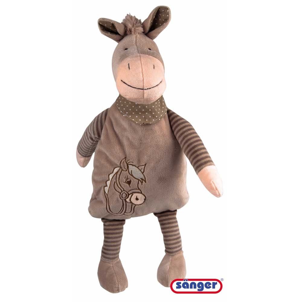 Plushie + 0.8 L hot water bottle, velvety, padded, zipper, horse Wendy