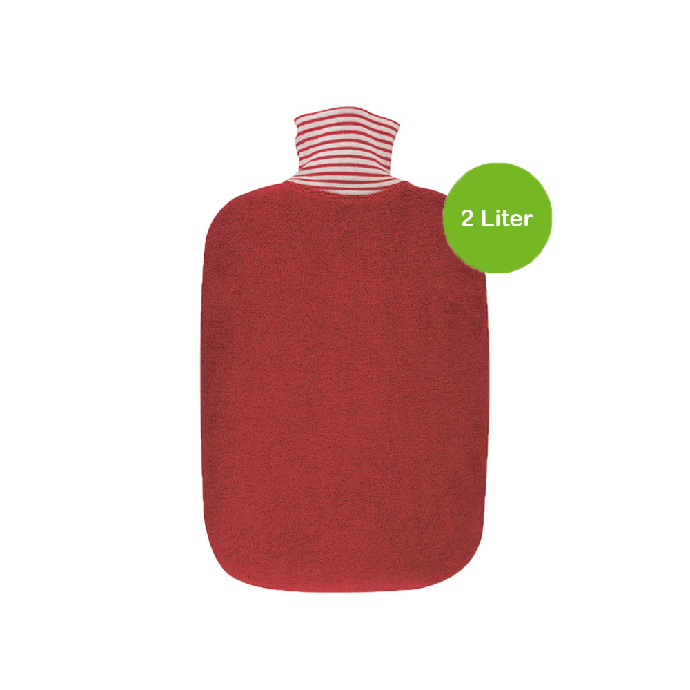Hugo Frosch eco hot water bottle 2,0 L, organic cover, different. Colors